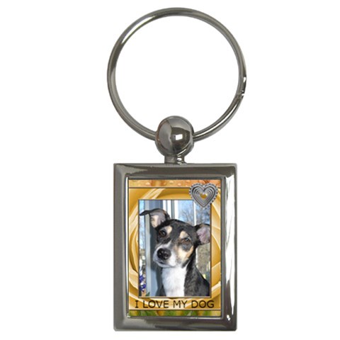I Love My Dog Keychain By Lil Front
