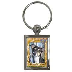 I Love My Dog Keychain