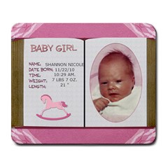 Newborn Baby Girl Mousepad - Large Mousepad