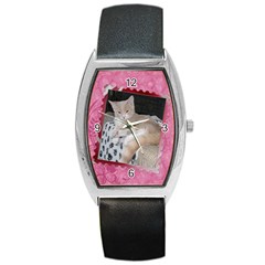 Pretty in Pink Watch - Barrel Style Metal Watch