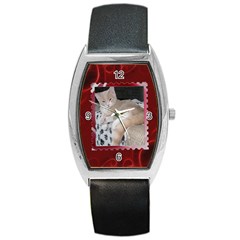 Lady in Red Watch - Barrel Style Metal Watch