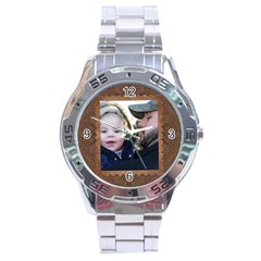 Brown Mens Stainless Steel Watch - Stainless Steel Analogue Watch Brown Mens Stainless Steel Watch - Stainless Steel Analogue Watch