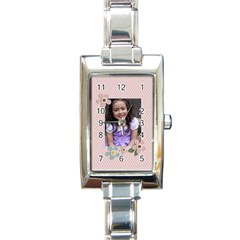 Rectangular Italian Charm Watch - bianca2 - Rectangle Italian Charm Watch