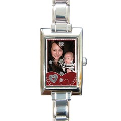 Love and Hearts Charm Watch - Rectangle Italian Charm Watch