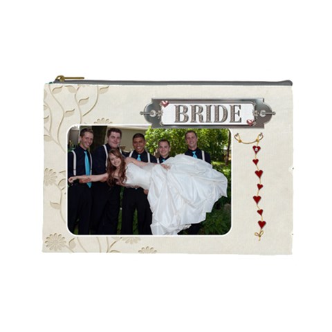 Bride/groom Large Cosmetic Bag By Lil Front