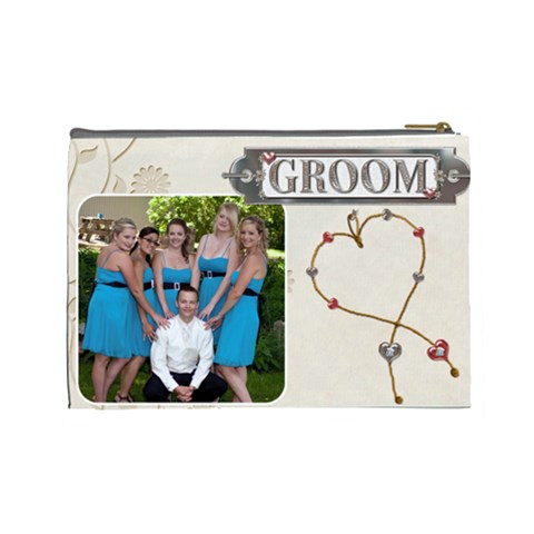 Bride/groom Large Cosmetic Bag By Lil Back