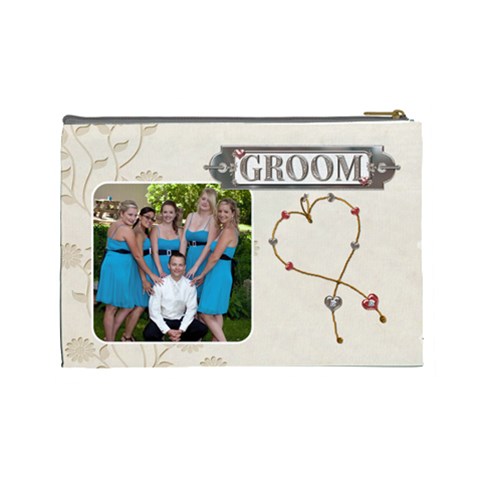 Bride/groom Large Cosmetic Bag By Lil Back