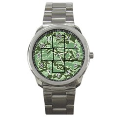 green camo mini frame watch - Sport Metal Watch