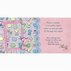 Slumber Party Invitation Photo Card - 4  x 8  Photo Cards