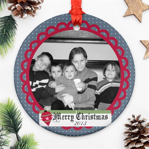 Circle Christmas Ornament 4 By Martha Meier Front