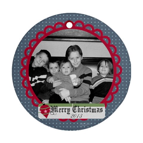 Circle Christmas Ornament 4 By Martha Meier Front