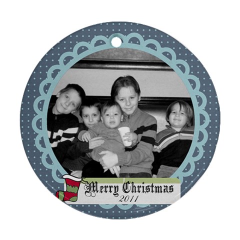Circle Christmas Ornament 5 By Martha Meier Front