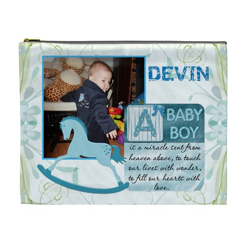 Baby Boy Xl Cosmetic Case By Lil Front
