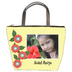 Bucket Bag- template- flowers