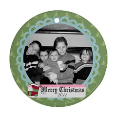 Circle Christmas Ornament 6 - Ornament (Round)