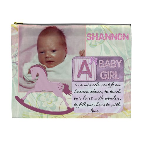 Baby Girl Xl Cosmetic Case By Lil Front