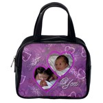 I heart you Lavender Swirl 33 pink - Classic Handbag (One Side)