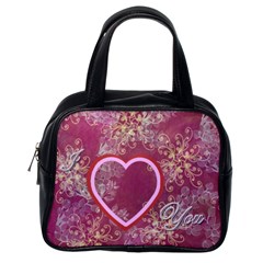 I heart you swirl 321 pink - Classic Handbag (One Side)