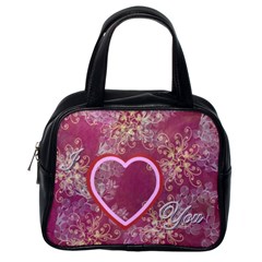 I heart you swirl 321 pink - Classic Handbag (One Side) I heart you swirl 321 pink - Classic Handbag (One Side)