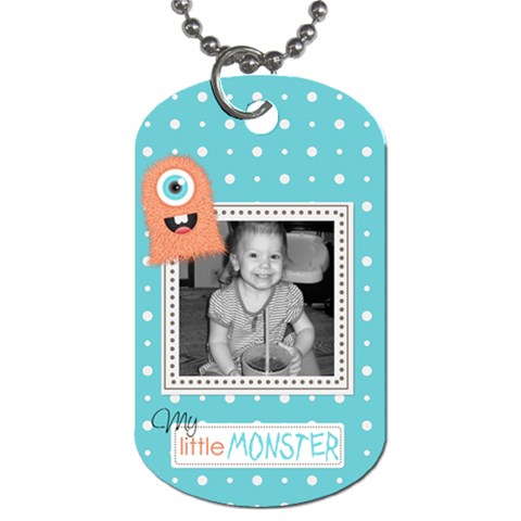 Little Monster Dog Tag 3 By Martha Meier Front