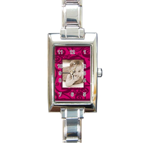 Fantasia Pinks Rectangle Charm Watch By Catvinnat Front