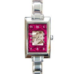Fantasia Pinks Rectangle Charm Watch