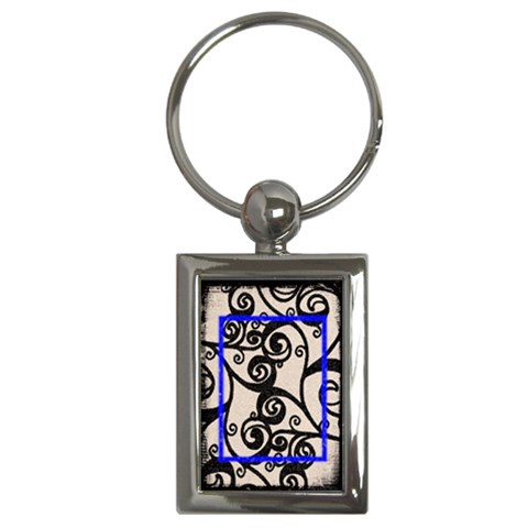 Fantasia Classic Blue Frame Keyring By Catvinnat Front