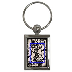 Fantasia classic blue frame keyring - Key Chain (Rectangle)