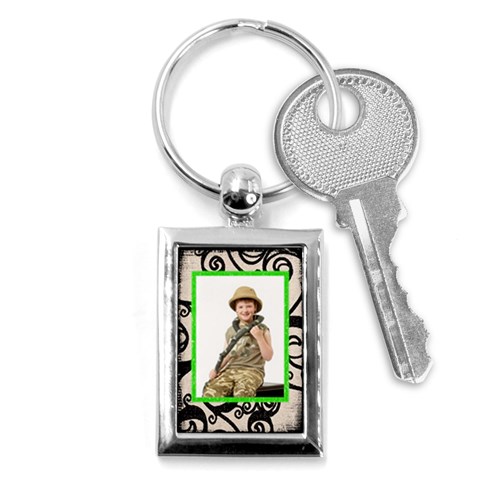 Fantasia Classic Green Frame Keyring By Catvinnat Front