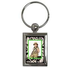 Fantasia classic green frame keyring - Key Chain (Rectangle)