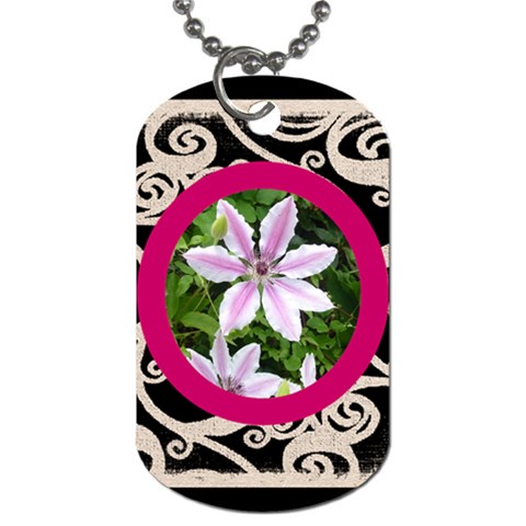 Fantasia Classic Pink Frame Dog Tag By Catvinnat Back