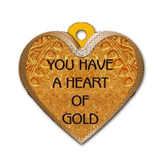 Heart of Gold 2-Sided Dog Tag - Dog Tag Heart (Two Sides)