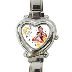 flower - Heart Italian Charm Watch