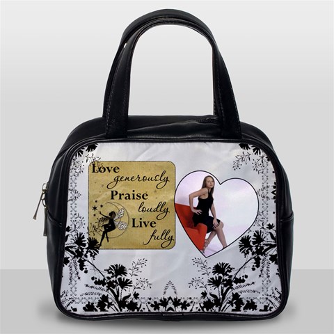 Love, Praise, Live Classic Handbag By Lil Front