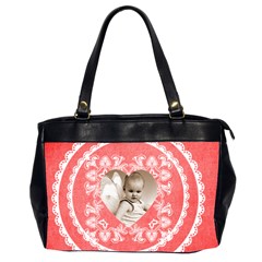 Lacy Heart red valentines oversized office bag 2 - Oversize Office Handbag (2 Sides) Lacy Heart red valentines oversized office bag 2 - Oversize Office Handbag (2 Sides)