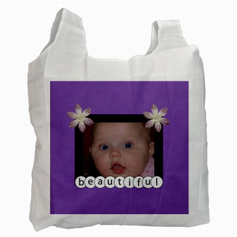 Beautiful Frame Recycle Bag (purple) By Jen Front