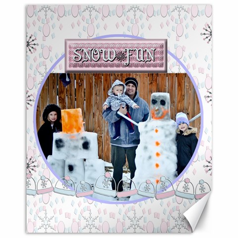 Snow Fun Canvas Template By Danielle Christiansen 10.95 x13.48  Canvas - 1
