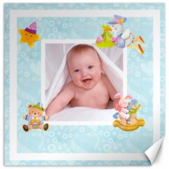 Blanky Bunny & beddy Teddy nursery canvas 20 x 20 - Canvas 20  x 20 