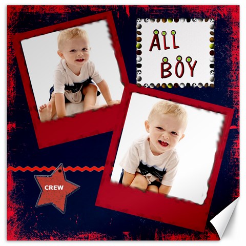 All Boy 20x20 Canvas By Danielle Christiansen 19 x19.27  Canvas - 1