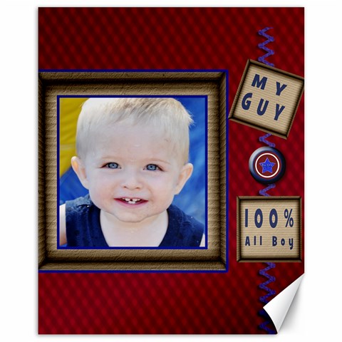 100% All Boy Canvas 11x14 By Danielle Christiansen 10.95 x13.48  Canvas - 1