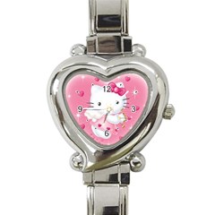 Hello Kitty Heart Watch - Heart Italian Charm Watch