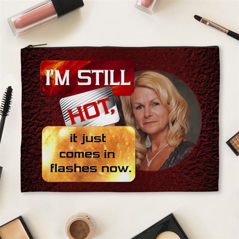 Hot Flash Xl Cosmetic Bag By Lil Front