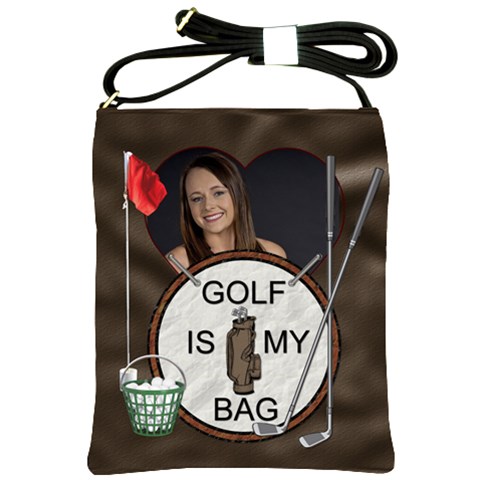 Golf Is My Bag Shoulder Sling Bag By Lil Front