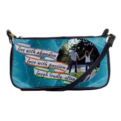 Live, Love, Laugh Shoulder Clutch Bag