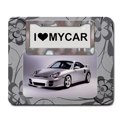 I Love My Car Large Mousepad