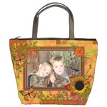 Butterfly & Sunflower Themed Bag - Bucket Bag