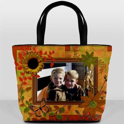 Butterfly & Sunflower Themed Bag By Lmw Back