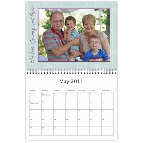 Our Calendar By Heidi Short May 2011