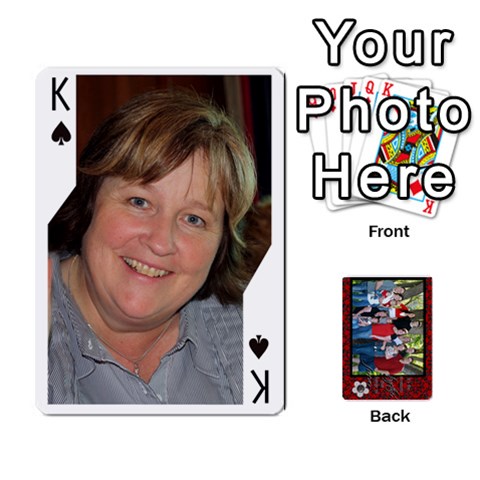 King Family Playing Cards By Shari Front - SpadeK