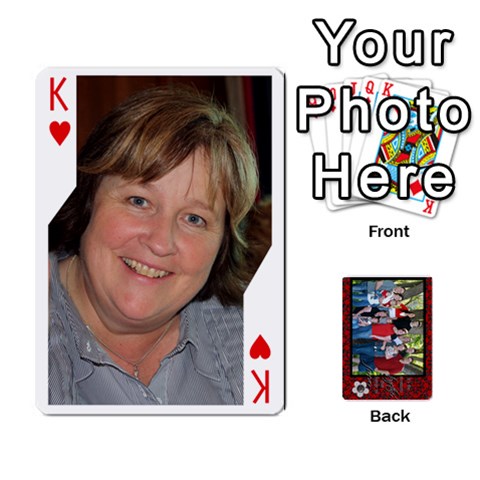 King Family Playing Cards By Shari Front - HeartK
